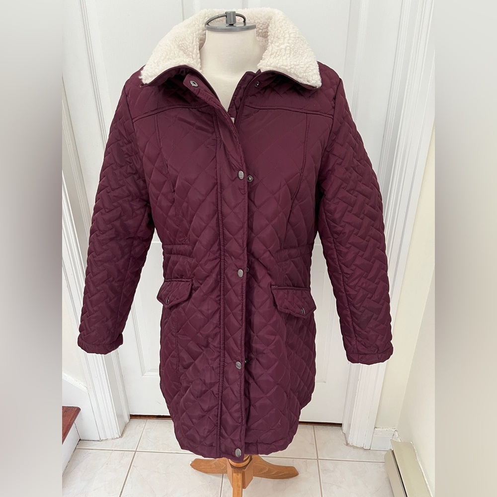 Big Chill Quilted Burgundy Women's Coat size X-LARGE